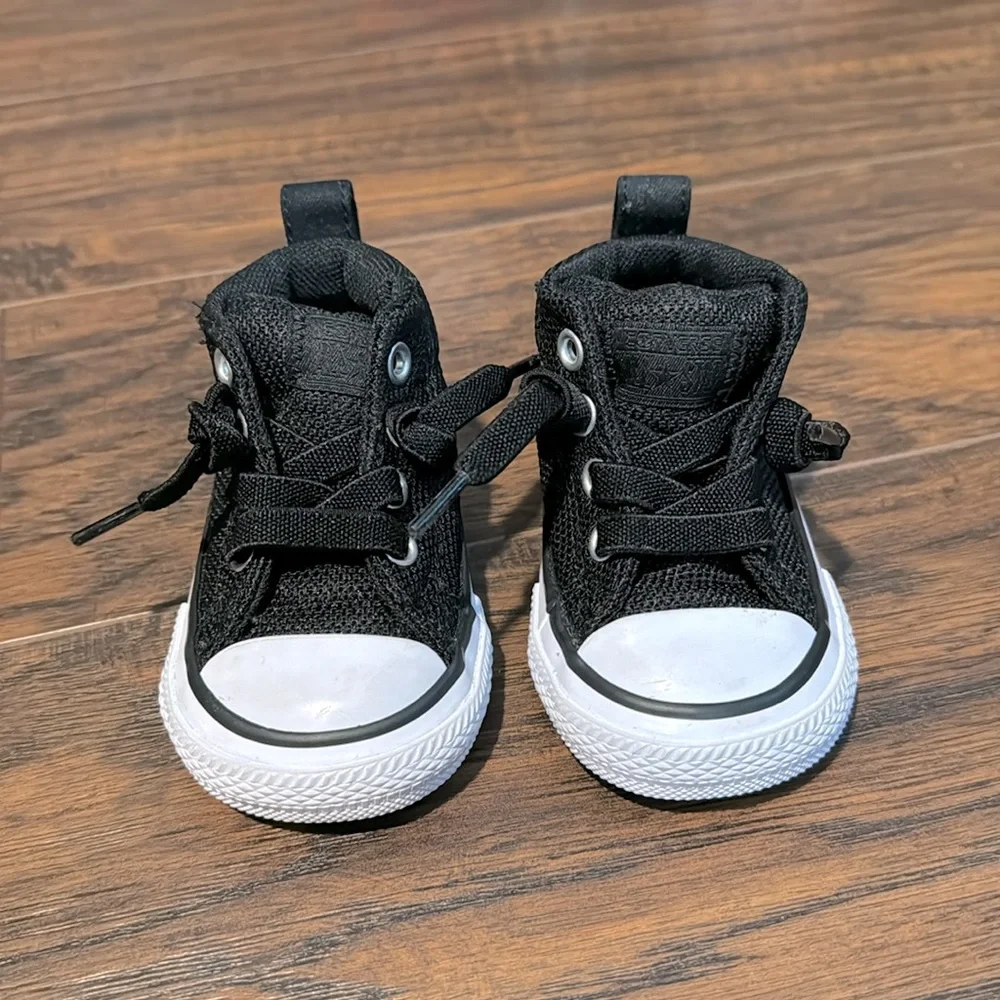 Converse Black & White Baby Walker High-Top Sneakers